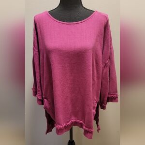 Umgee Fuchsia Knit Top
